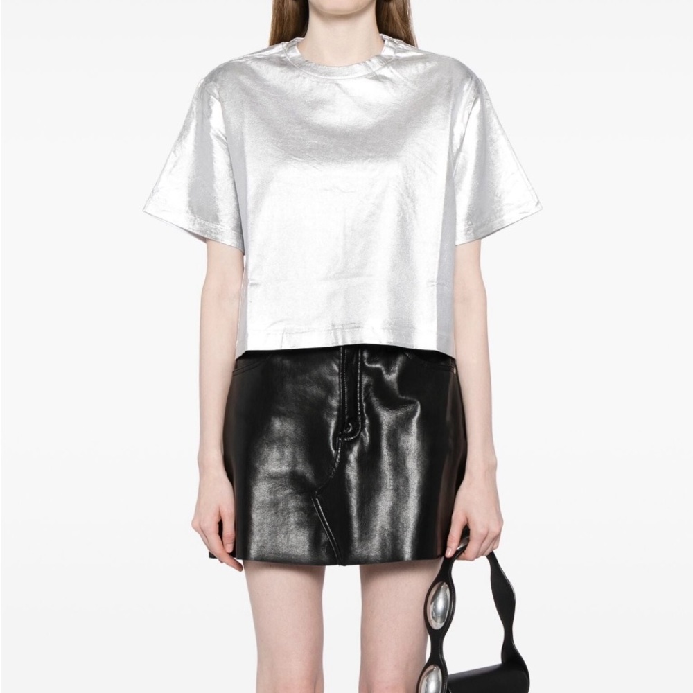 SIMKHAI metallic cropped skirt